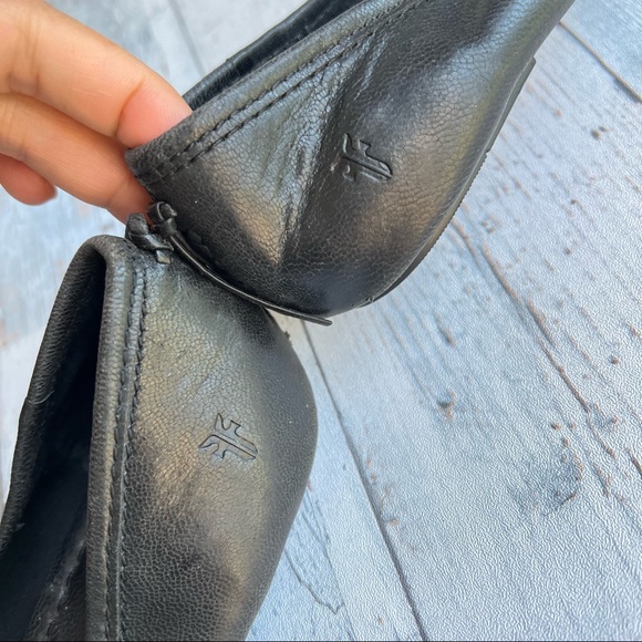 Frye Regina Ballet Flats Black Leather Pointed Toe Slip On Shoes Women Size 7.5 - Picture 3 of 15
